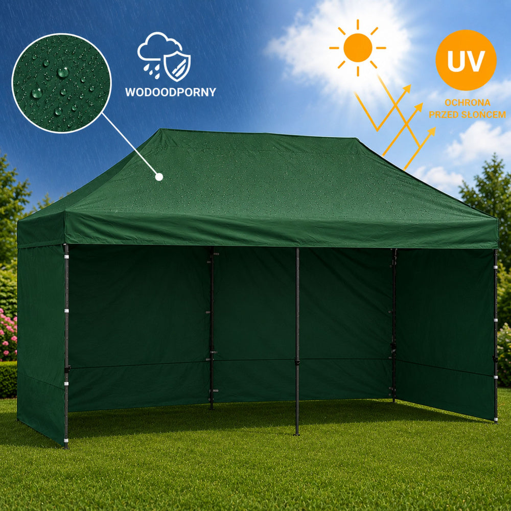 Pavilion de gradina, verde, 3 x 6 m, Lean 29333