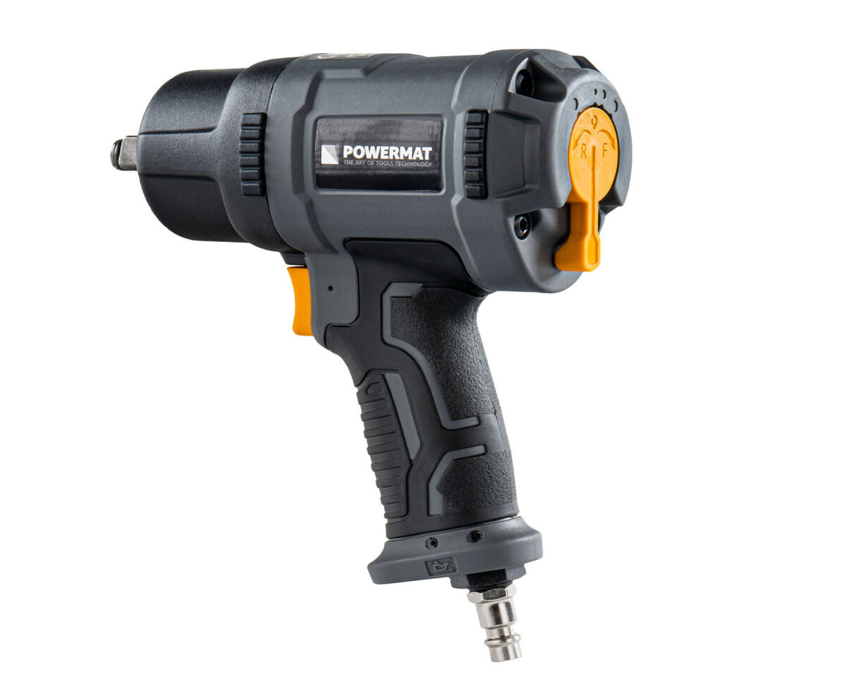 Cheie pneumatica PM-KPU-1560T, 1560 NM, 1/2", 8000 RPM, MAX. 8 BAR, 115 L/MIN, Powermat PM1593