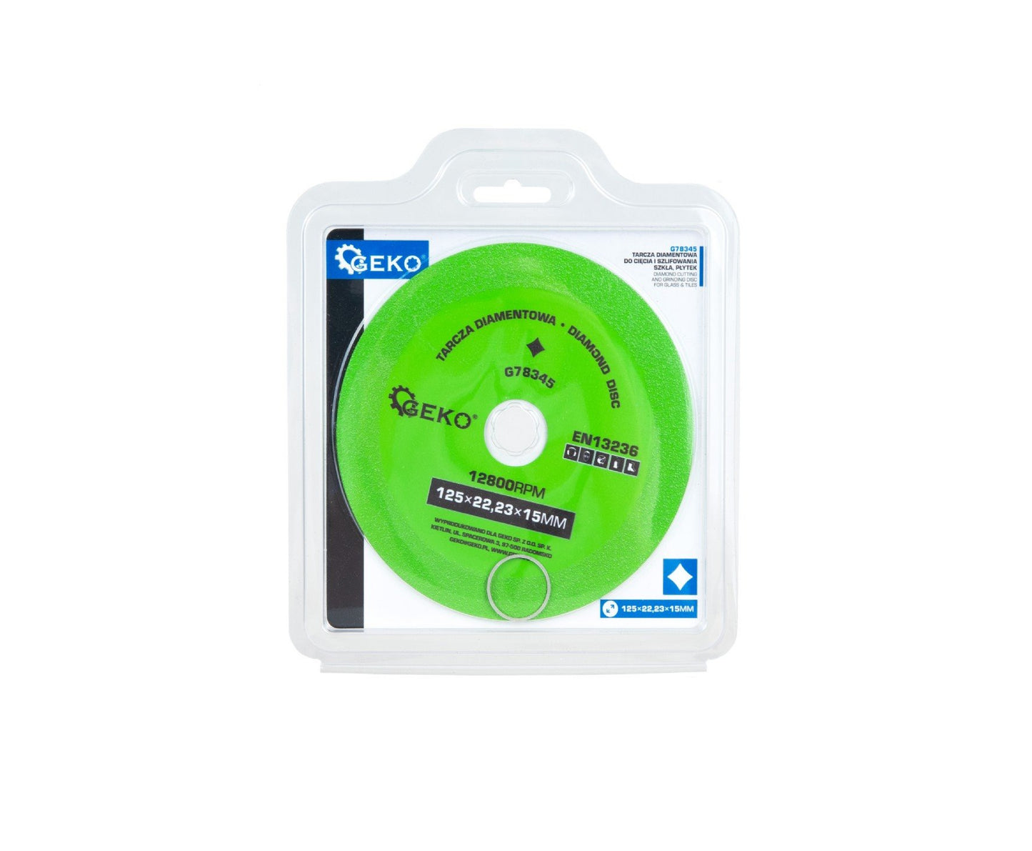 Disc diamantat pentru taierea si slefuirea sticlei, 25×22, 23×15mm, Geko G78345