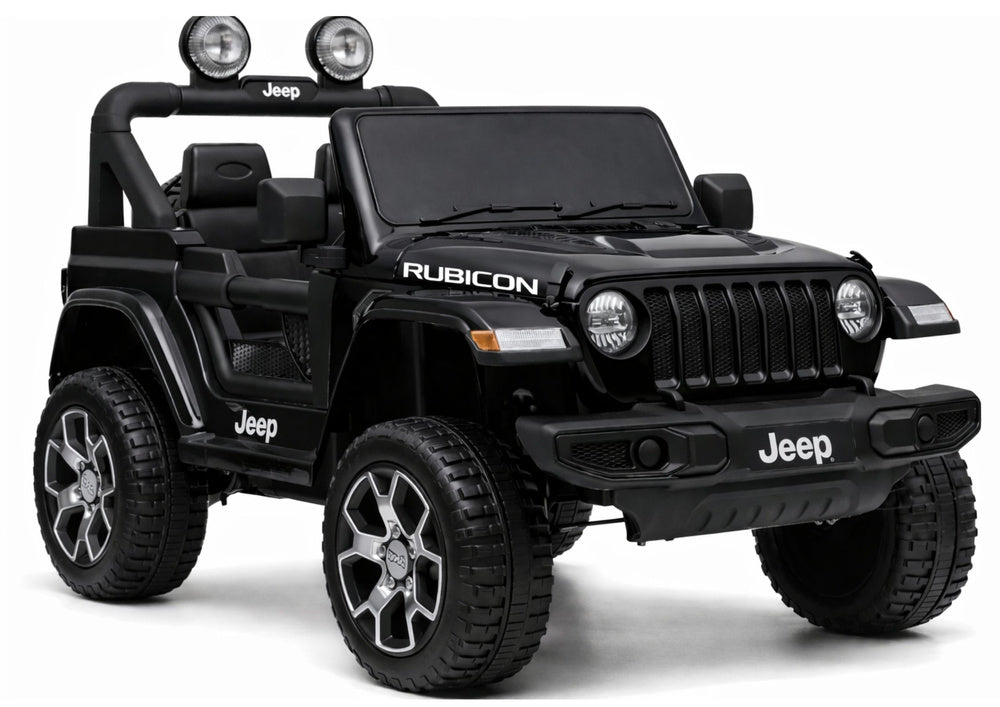 Masinuta electrica pentru copii Jeep Wrangler Rubicon, 124 x 71 x 74 cm, negru, Lean 5953