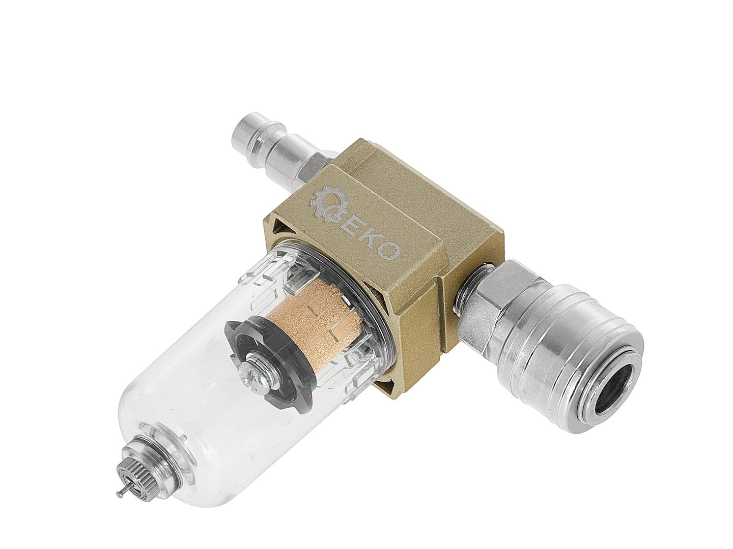 Filtru de aer cu decantor si reductor 1 / 4" cu conectori rapizi, Geko G03165