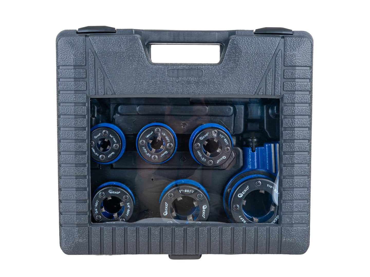 Set dispozitiv manual de infiletat tevi, 1/4"-5/4", 6 bucati, Geko G00999