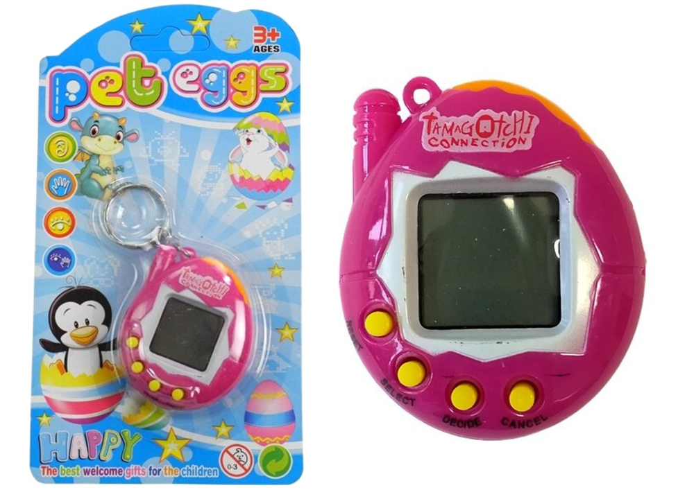 Jucarie electronica Tamagotchi 5 x 6 x 2 cm, roz, Lean 12681