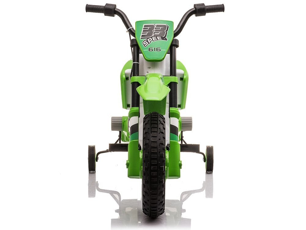 Motocicleta electrica XMX616, verde, Lean 9012