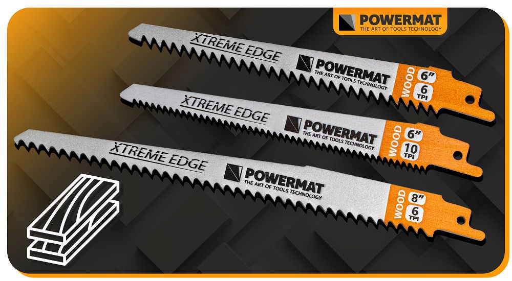 Set lame pentru fierastrau sabie PM-ZBDP10T, 10 bucati, Powermat PM1373