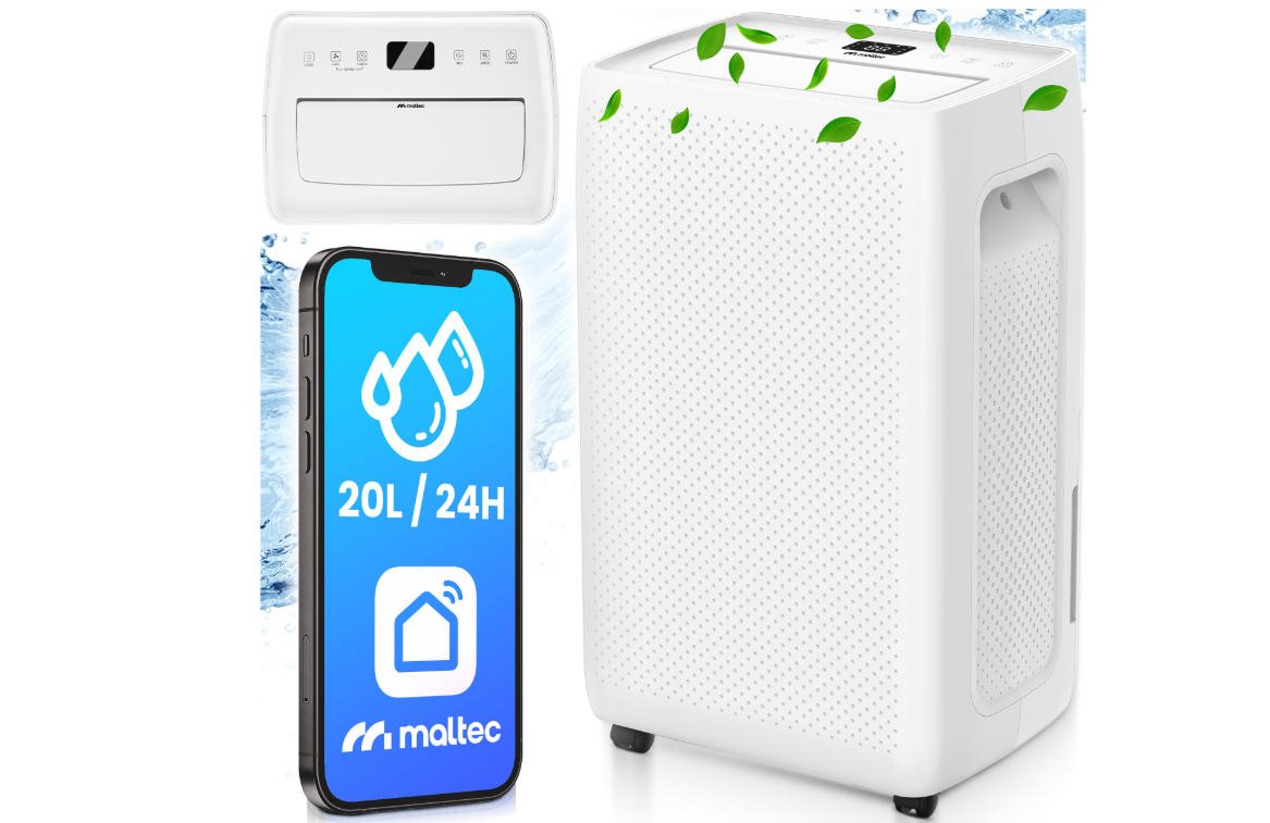 Dezumidificator cu functie de purificare a aerului DH-20330A, 20 l / 24 h, functie Wi-Fi, MalTec 111784