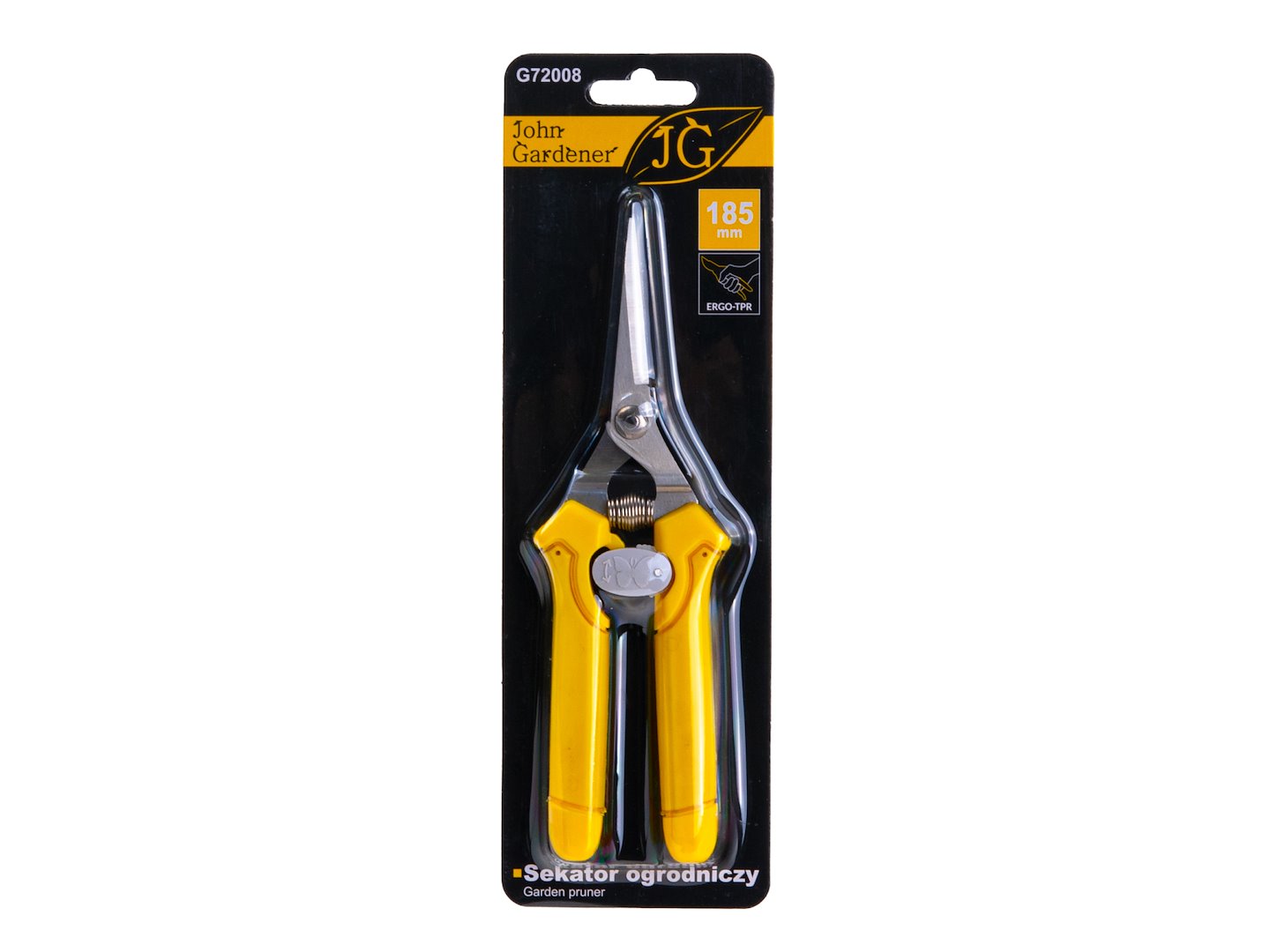 Foarfeca de gradina cu lama dreapta bypass, 185 mm, maner Ergo-TPR, Geko G72008