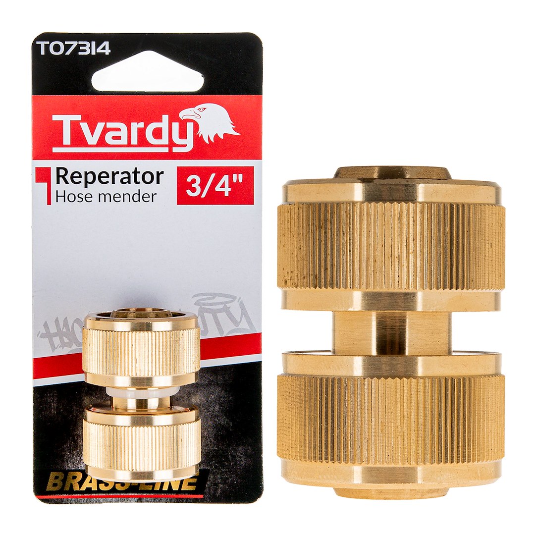 Conector reparator pentru furtun Brass Line 3 / 4", Tvardy T07314
