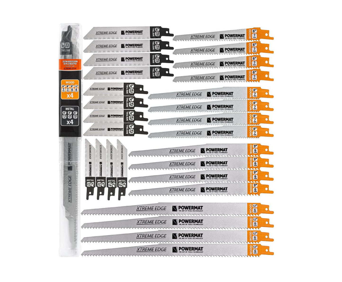Set lame fierastrau tip sabie PM-ZBDP-28T, 28 bucati, Powermat PM1374