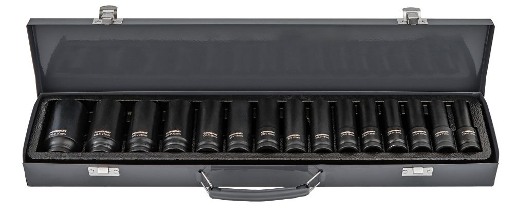 Set chei tubulare de impact PM-ZNU-1032T, 10-32 mm, 1 / 2", 15 bucati, Powermat PM1383