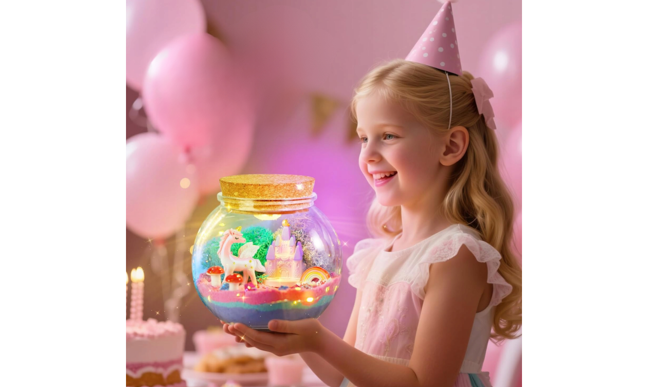 Kit creativ terariu cu unicorn, LED, Lean 27390