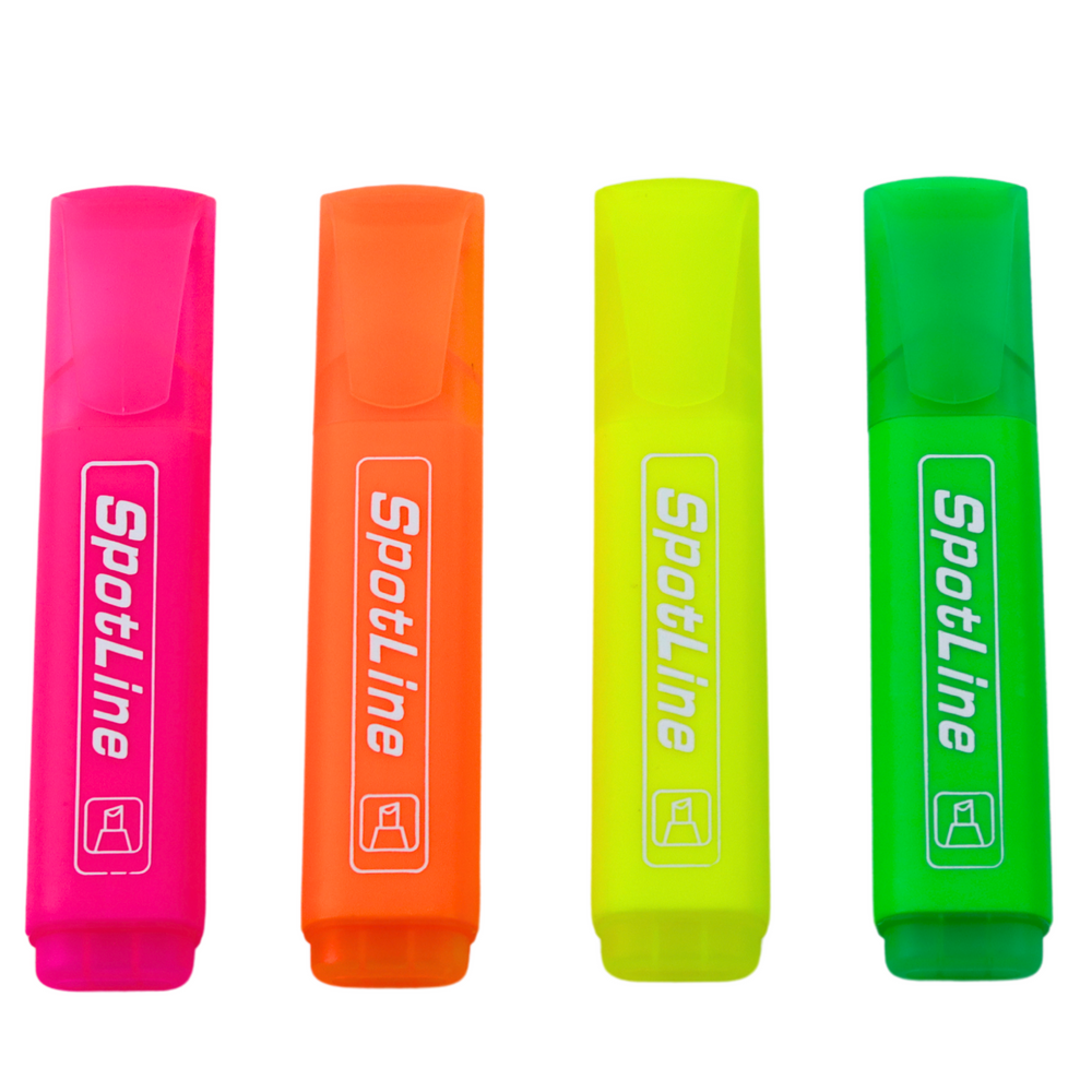 Set markere neon, 4 bucati, Lean 21533