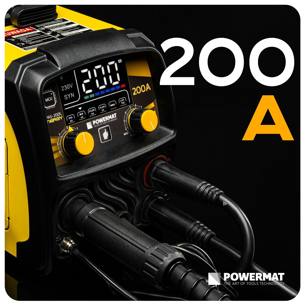 Aparat de sudura tip invertor MIG / MAG PM-PAS-200L, 200 A, Powermat PM1556