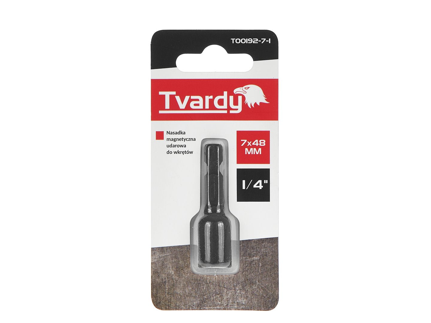 Adaptor magnetic de impact, 7 mm x 48 mm, 1 / 4", Tvardy T00192-7-1