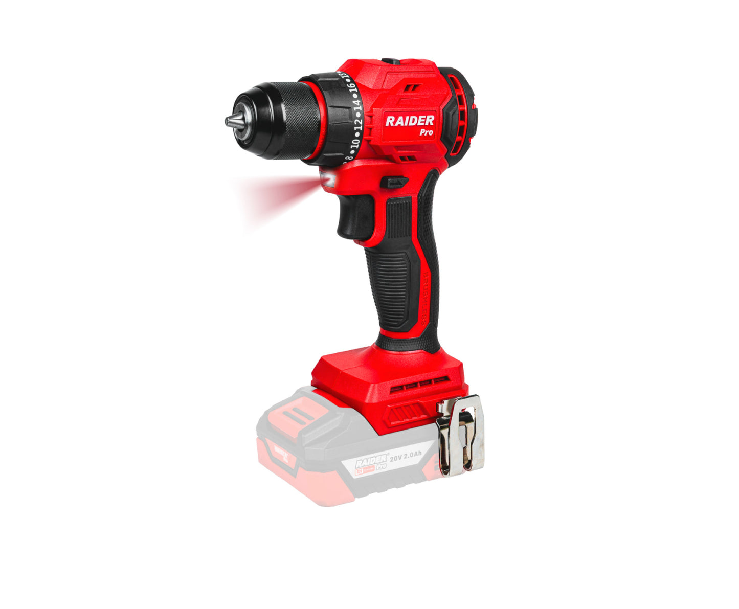 Masina de gaurit si insurubat cu acumulator RDP-PBD20 2 x 2 Ah, 20 V, 50 Nm, Raider 030260