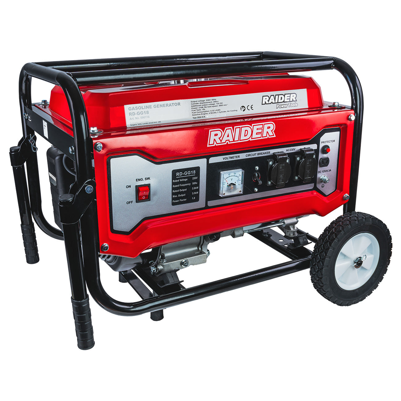 Generator pe benzina RD-GG18, 3 kW, Raider 090118
