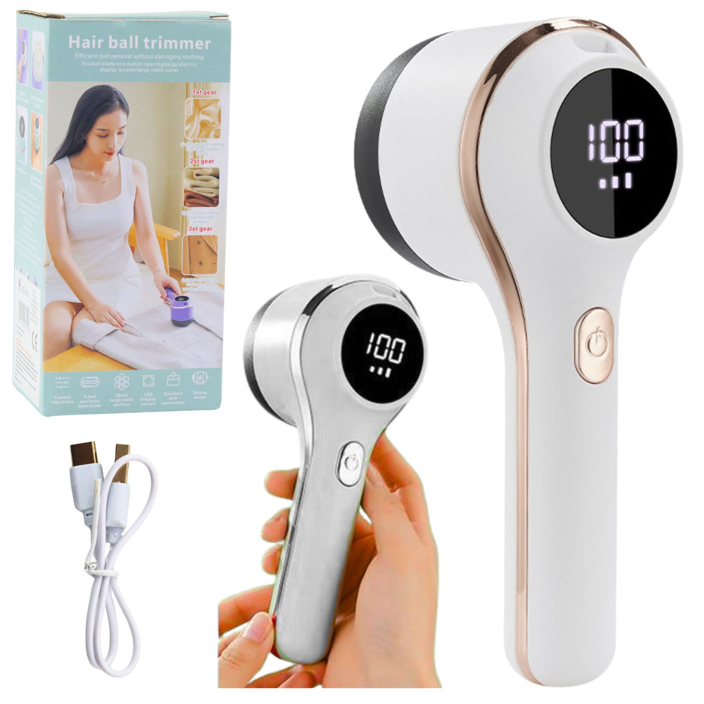 Aparat electric pentru scame cu 3 viteze, alb, Lean 26188