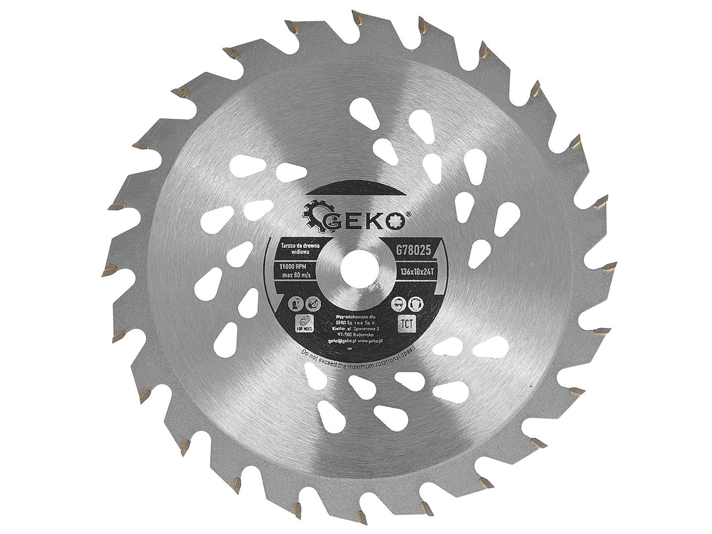 Disc pentru fierastrau circular, 136 x 10 mm x 24 T, Geko G78025