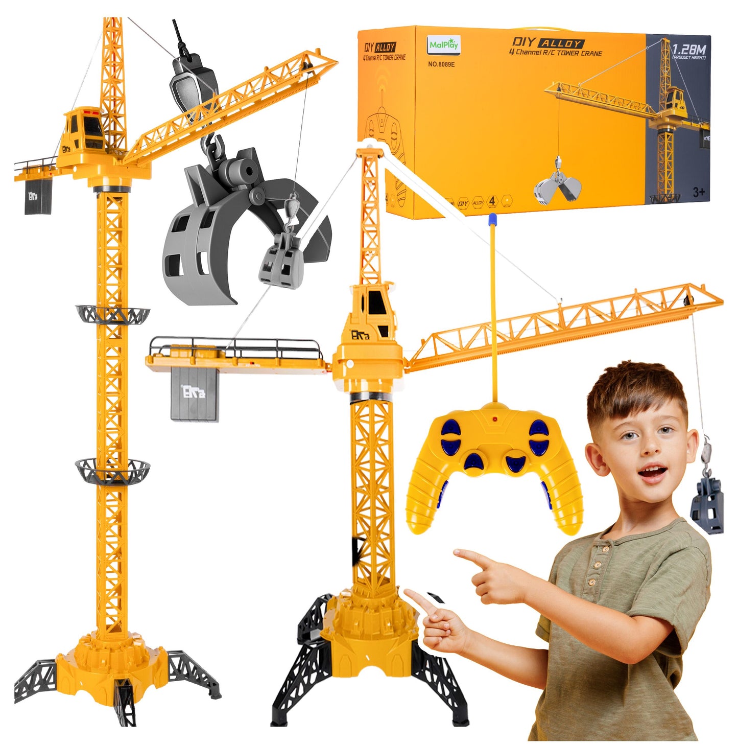 Macara gicantica cu telecomanda RC USB, 128 cm, MalPlay 113722