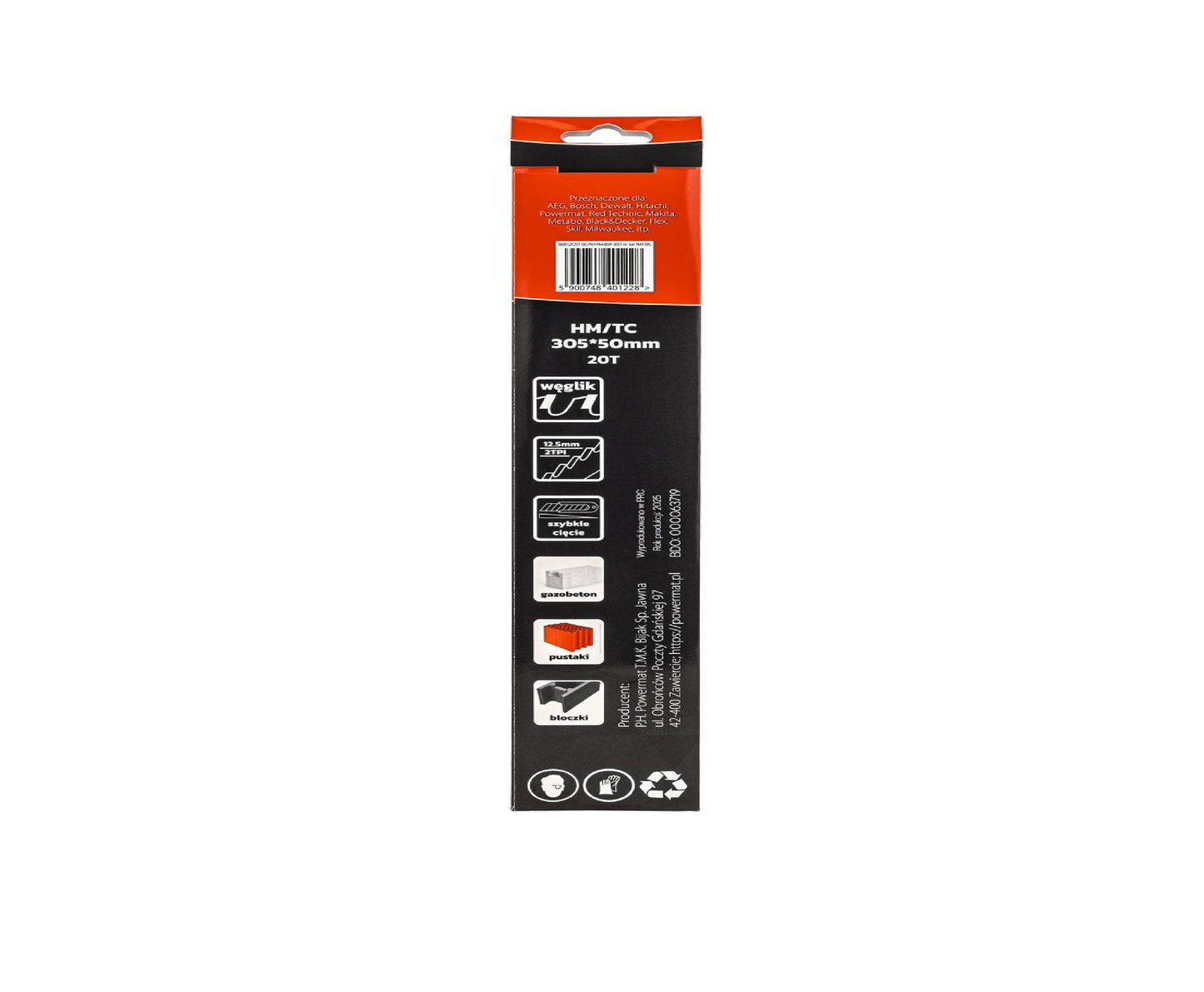 Lama pentru fierastrau sabie PM-BDP-305T, 305 x 50 mm, Powermat PM1395