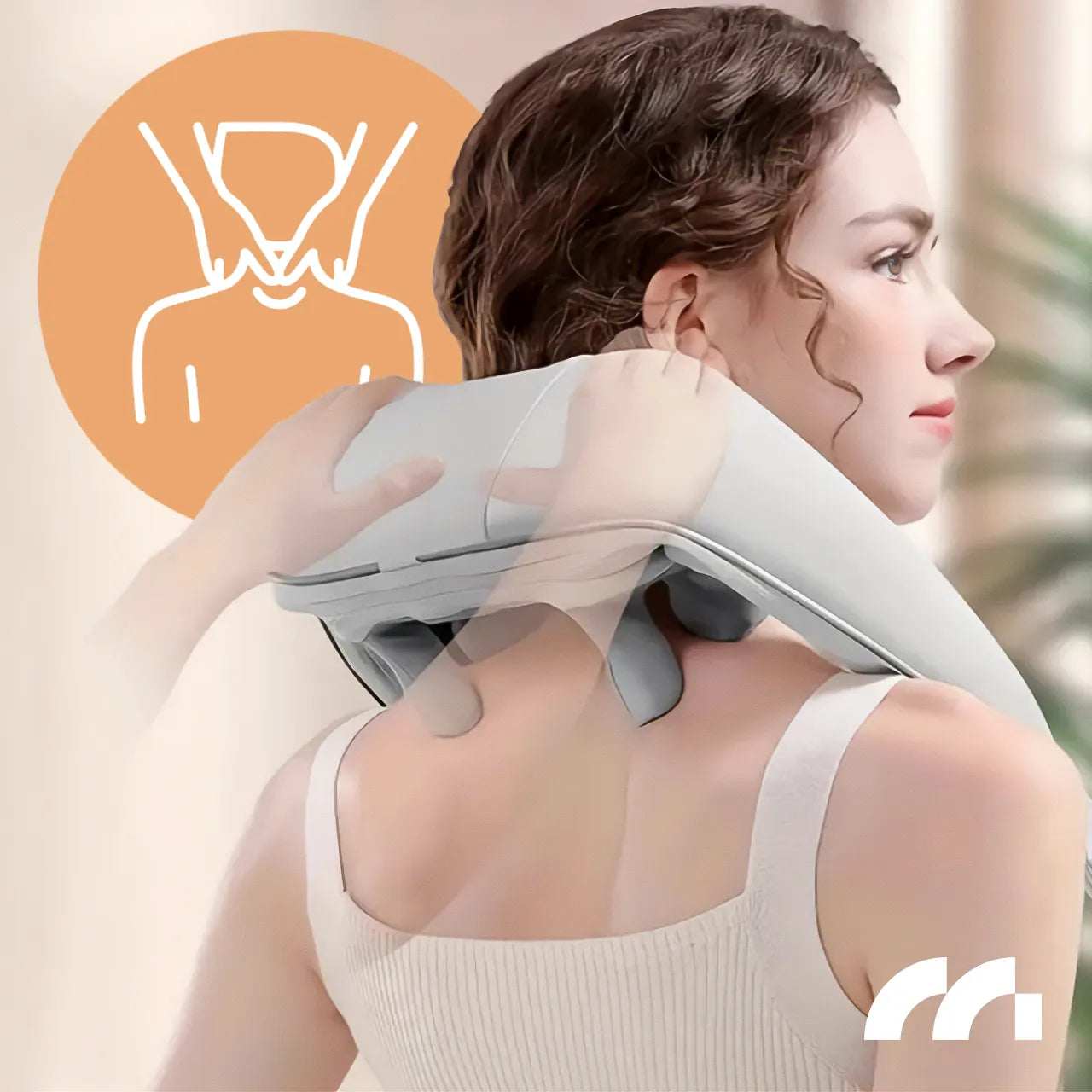 Aparat de masaj Shiatsu cu incalzire pentru gat si umeri PRO-Comfy25W , MalTec 113497