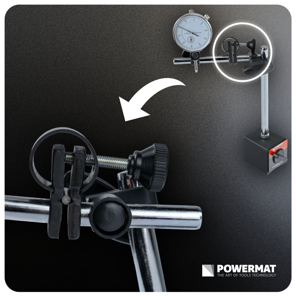 Set ceas comparator cu suport magnetic PM-CZ-10T, 0-10 mm, Powermat PM1521