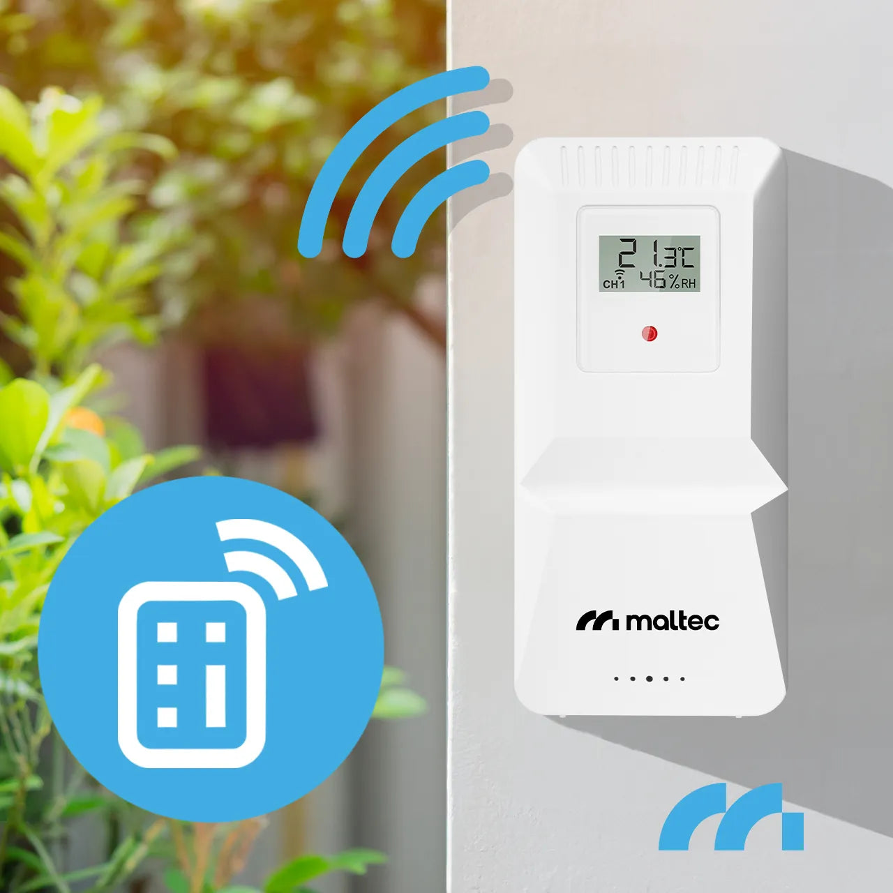 Statie meteo wireless cu termometru si hidrometru Daily600M, raza de actiune a senzorului 100 m, MalTec 112828