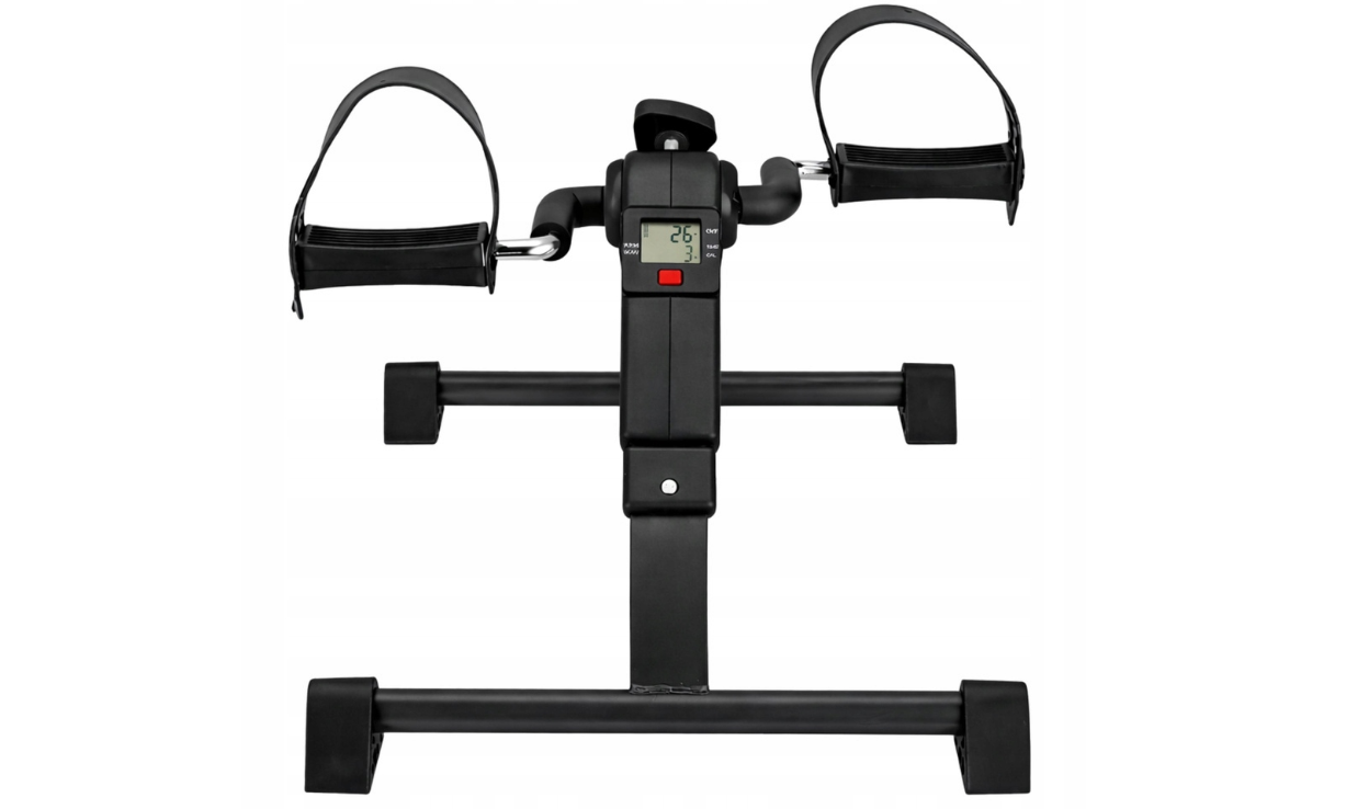 Mini bicicleta fitness Mini Bike 2 in 1 cu contor LCD, negru, Lean 29307