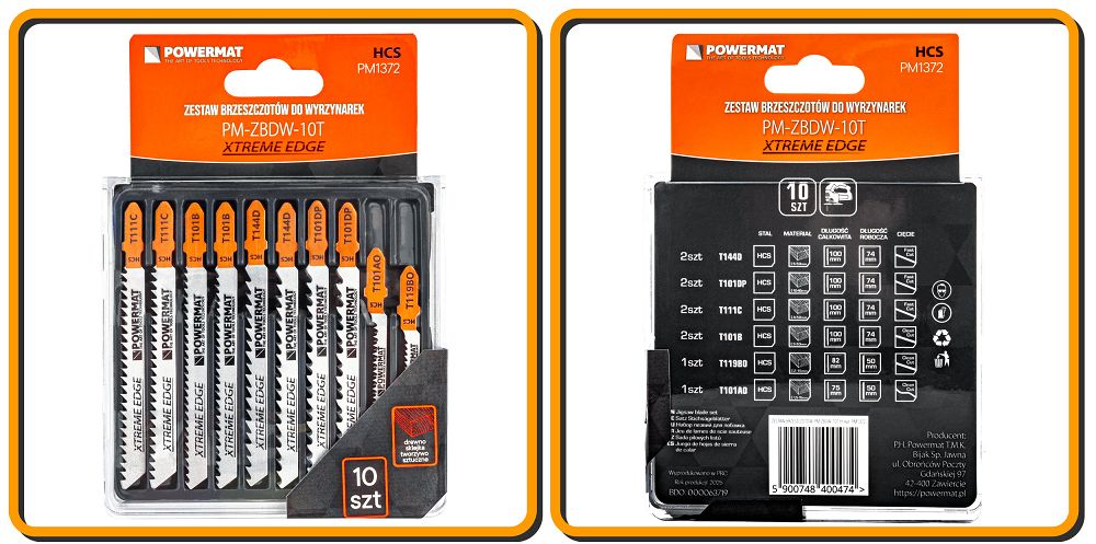 Set lame pentru fierastrau sabie PM-ZBDW-10T, 10 bucati, Powermat PM1372