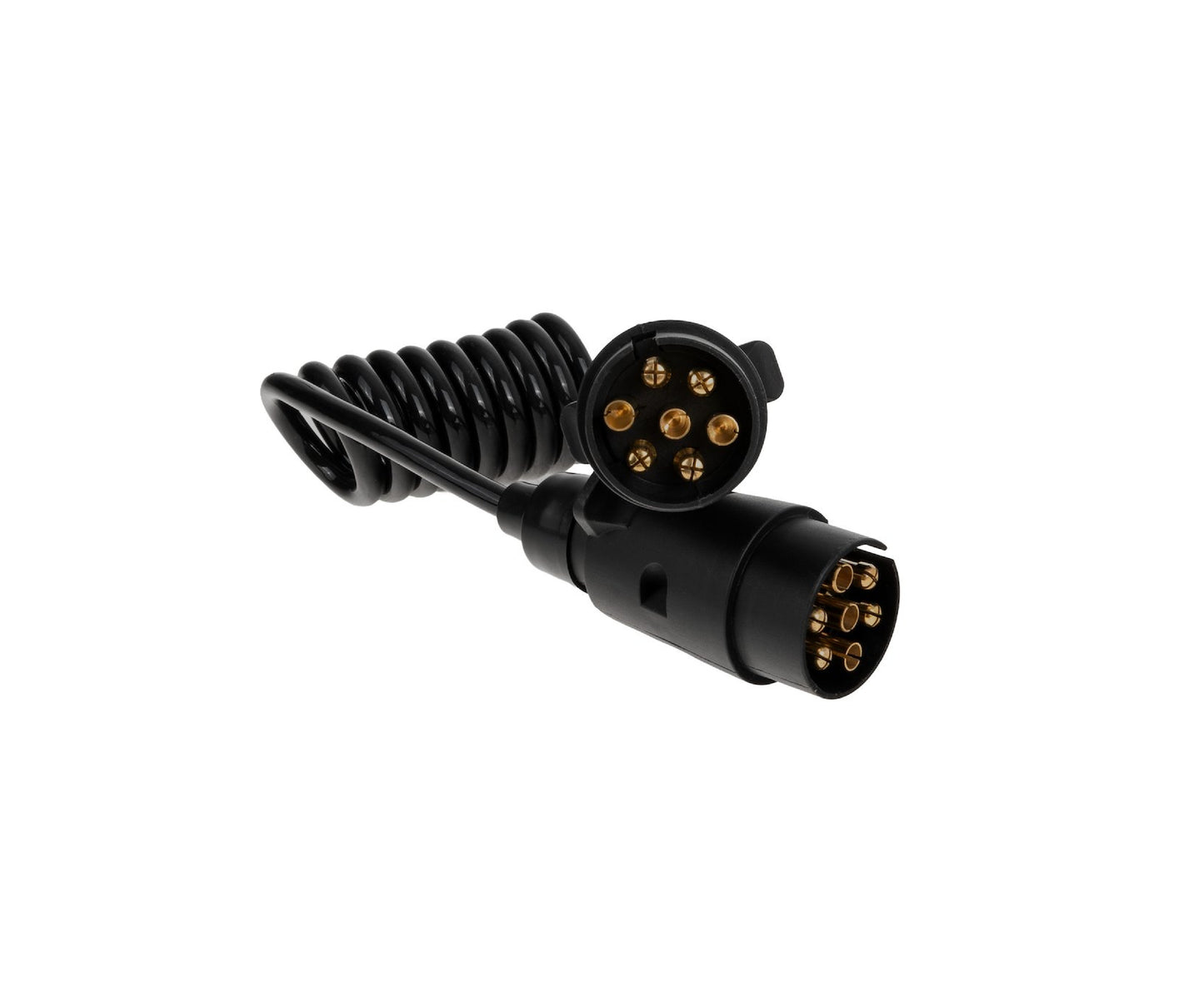 Cablu prelungitor spiralat pentru remorca, 1,5 m 7 pini 12V, Geko G02313