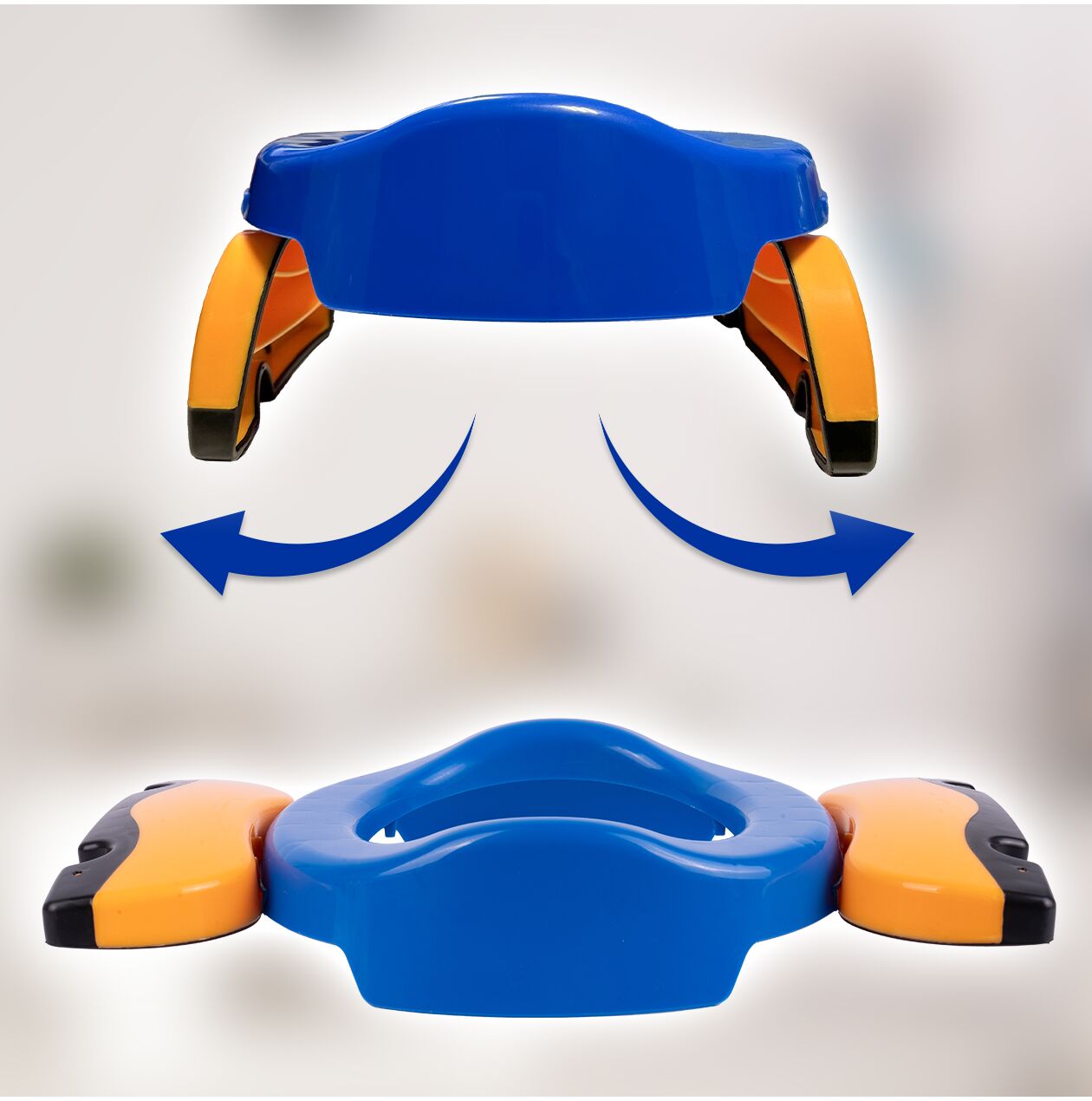 Olita portabila 2 in 1 pentru copii (suport toaleta si olita), albastru, MalPlay 111555