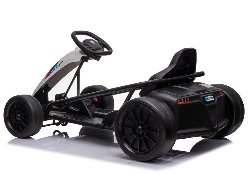 Kart electric Drift SX1968, 2 motoare 100W, 15-18 km/h, alb, Lean 5200