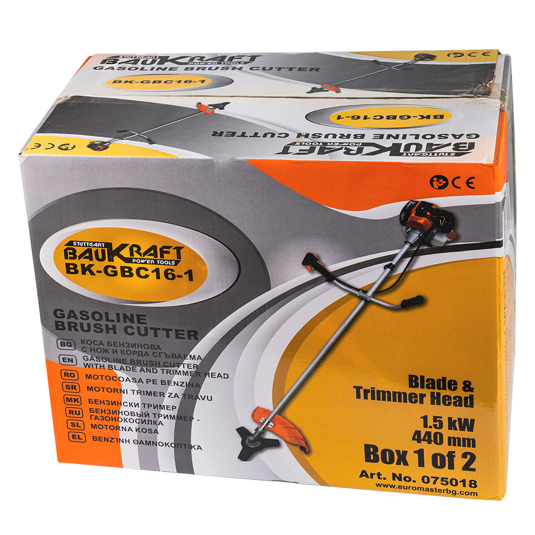 Motocoasa pe benzina BK-GBC16-1, 1.5 kW, Baukraft 075018