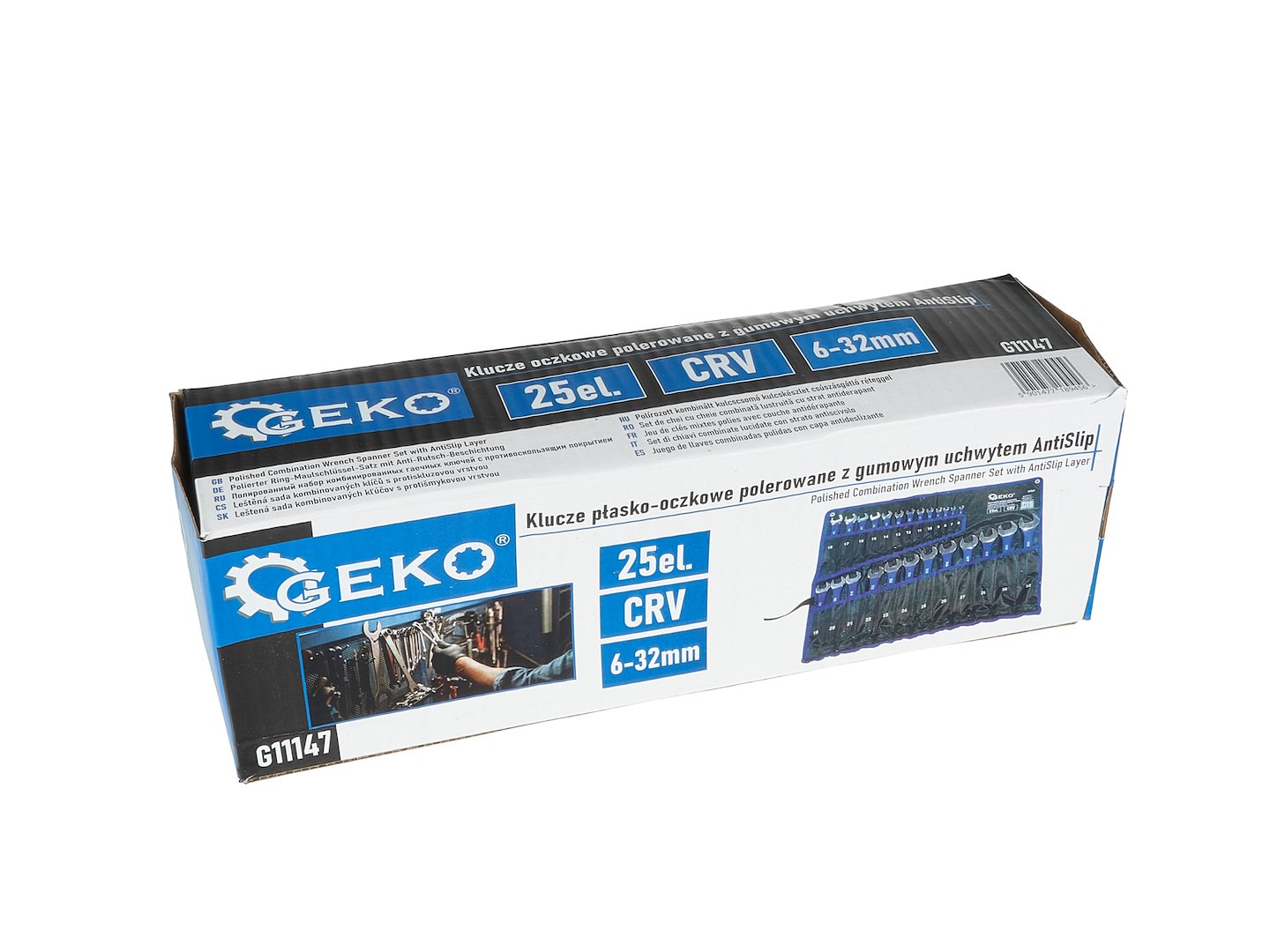 Set chei combinate cu maner de cauciuc, 6-32 mm, 25 bucati, Geko G11147