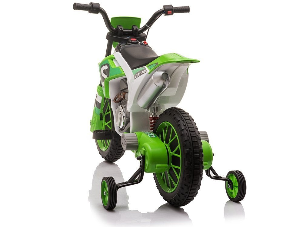 Motocicleta electrica XMX616, verde, Lean 9012