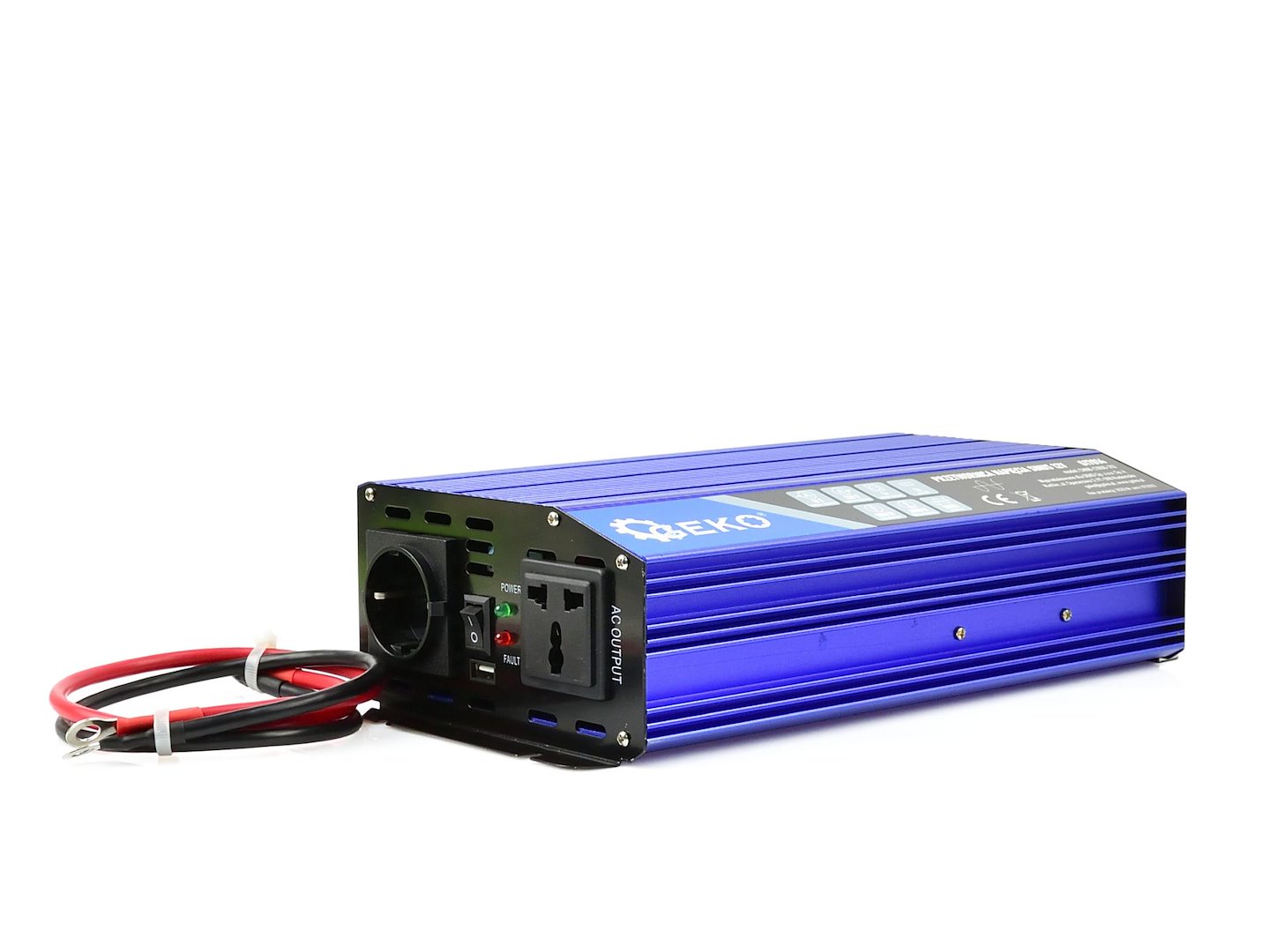 Convertor de tensiune SINUS, 12 V / 230 V, 1000 / 2000 W, Geko G17014