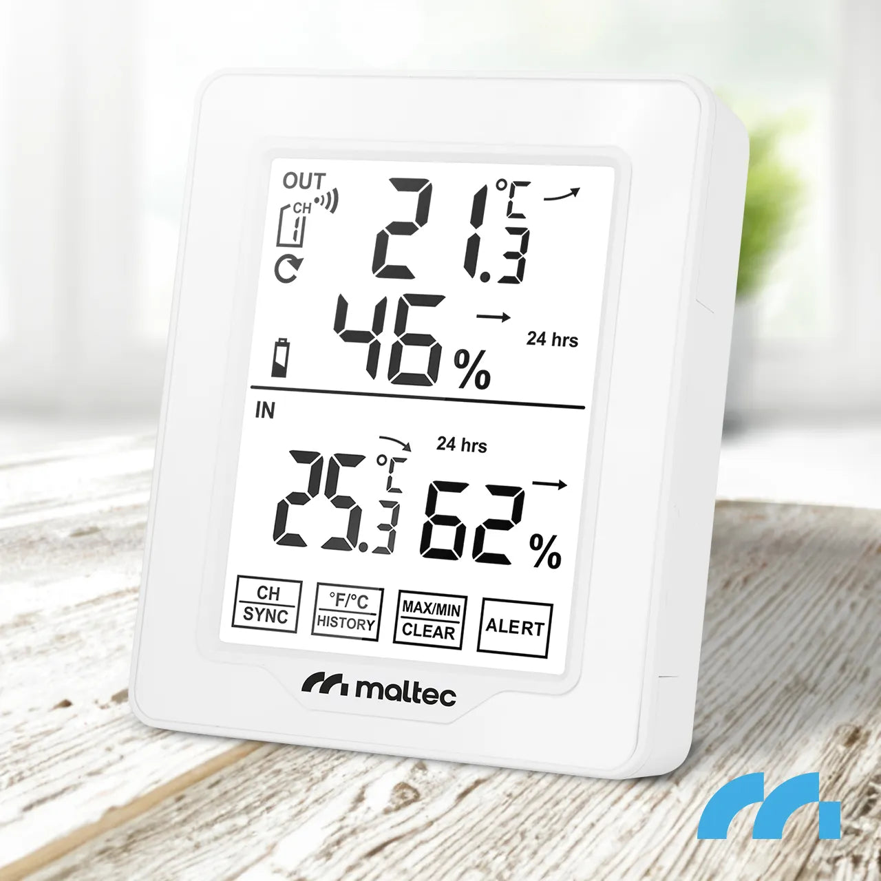 Statie meteo wireless cu termometru si hidrometru Daily600M, raza de actiune a senzorului 100 m, MalTec 112828