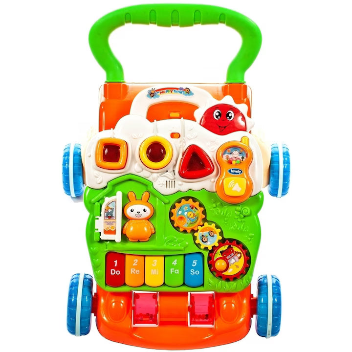 Antepremergator 3 in 1 interactiv cu pian, verde, MalPlay 107374