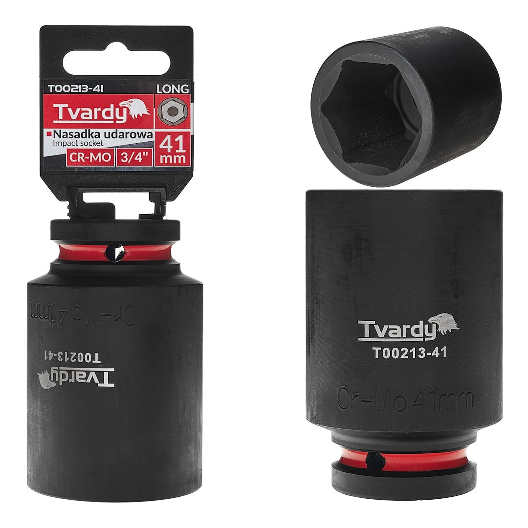 Cheie tubulara de impact in 6 puncte 3 / 4", 41 mm, Cr-Mo, Tvardy T00213-41