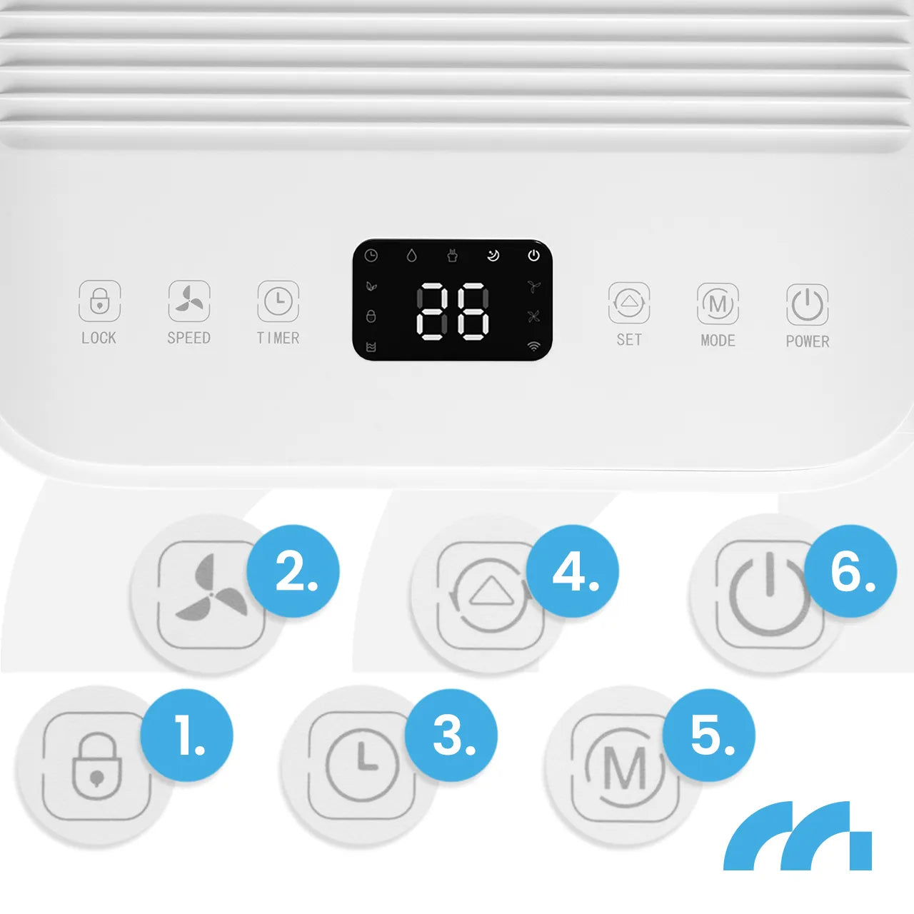 Dezumidificator cu temporizator si Wi-Fi DH-12300, capacitate rezervor 2 l, 200 W, MalTec 113398