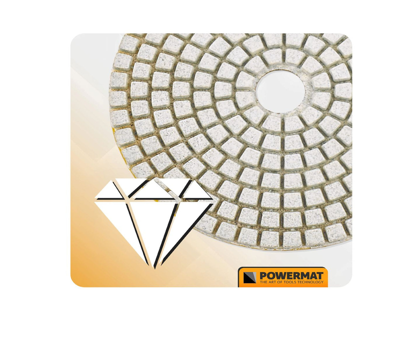 Disc diamantat pentru slefuire beton PM-DTS-1051T, 105 mm, P150, Powermat PM1583