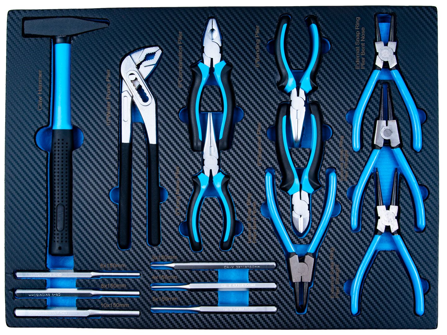 Dulap de scule pentru atelier, 12 sertare, 501 bucati, Geko G10834