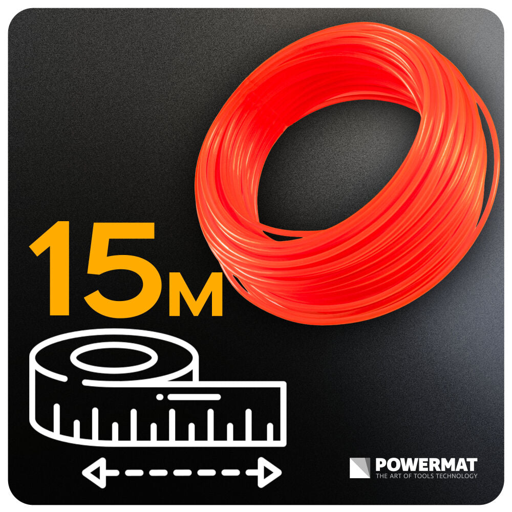 Fir rotund pentru motocoasa PM-ZTN-1.6-15M, 15 m, Powermat PM1631