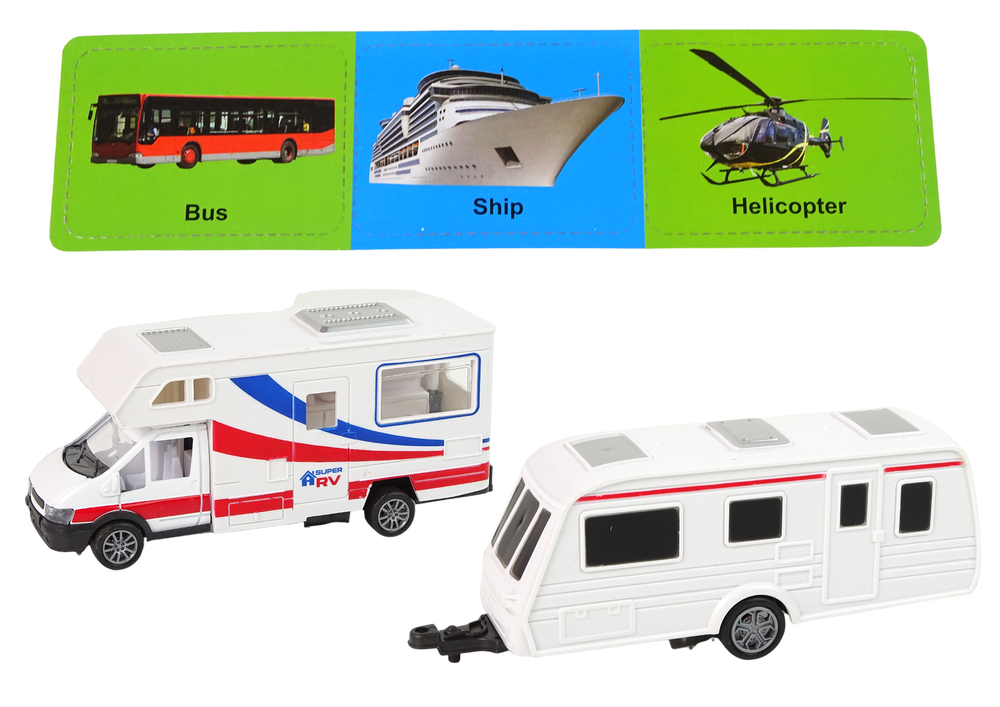 Set 2 vehicule tip rulota de jucarie din metal, Lean 12250