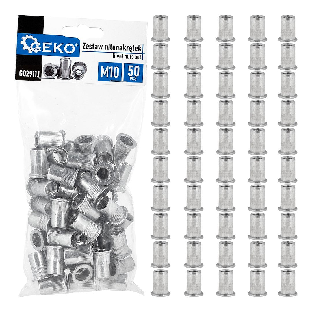 Set pop-nituri din aluminiu M10, 1-3.5, 50 bucati, Geko G02911J