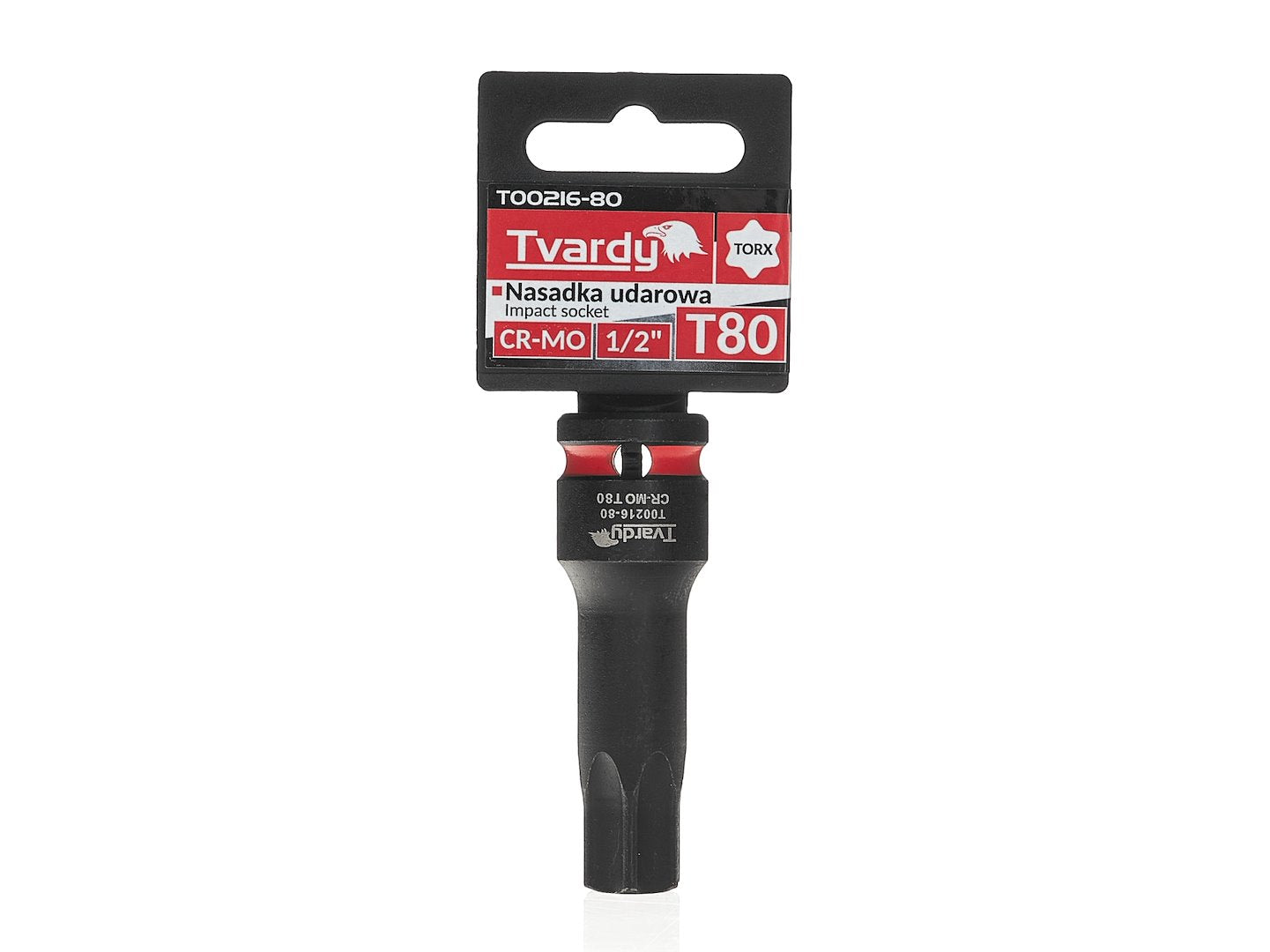 Cheie tubulara de impact TORX 1 / 2", T80, Cr-Mo, Tvardy T00216-80