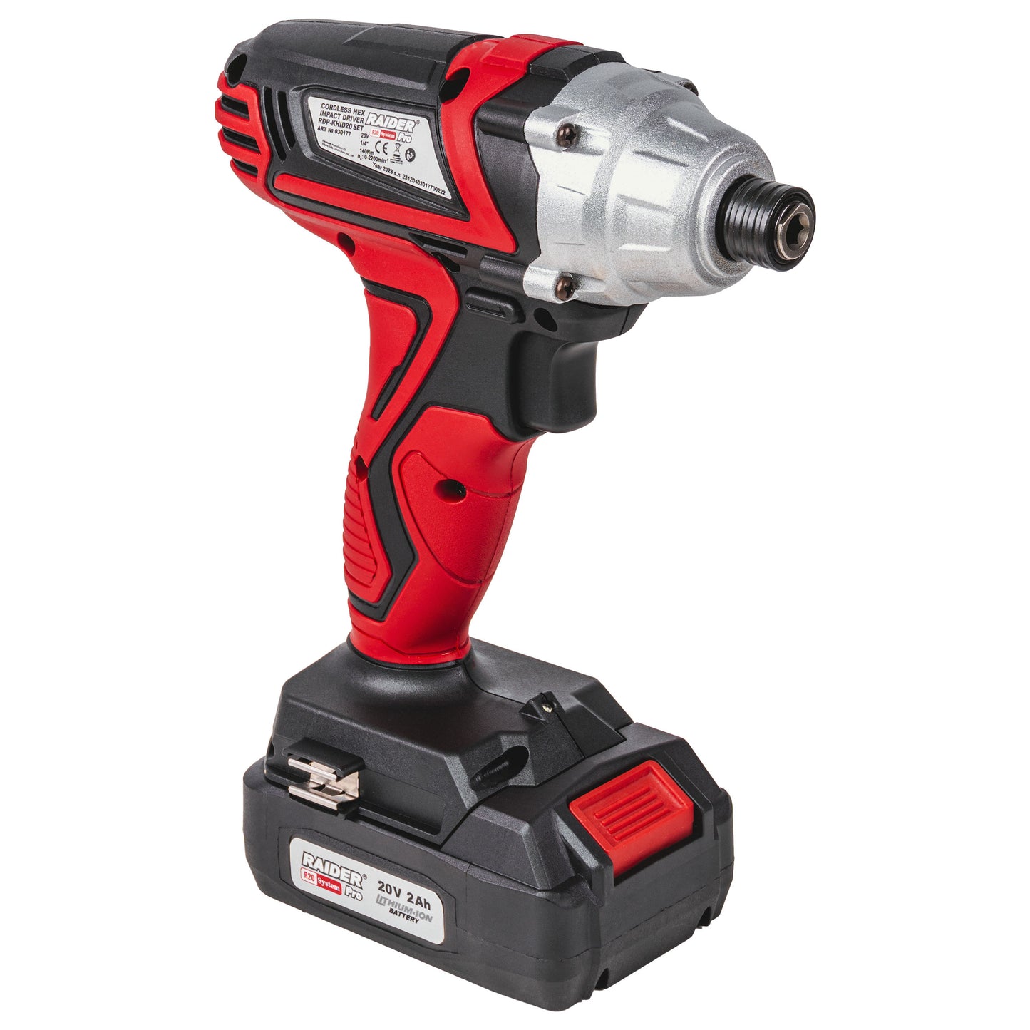 Masina de insurubat cu impact RDP-KHID20, HEX, 1 / 4", 140 Nm, 2 Ah, Raider 030177