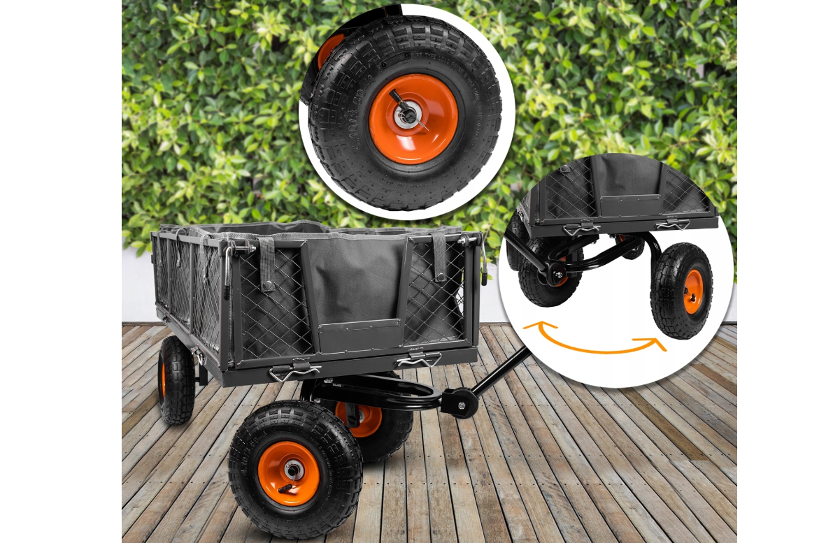 Carucior de gradina Sunwaal, capacitate maxima 400 kg, 100 l, MalTec 112819