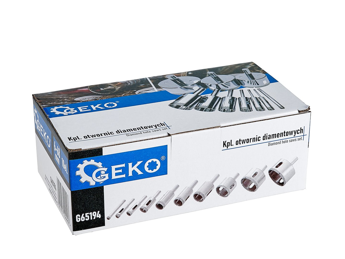 Set carote diamantate pentru gresie, 6-68 mm, 10 bucati, Geko G65194