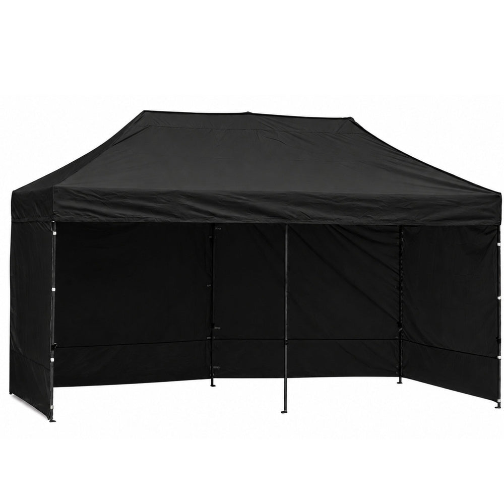Pavilion de gradina, negru, 3 x 6 m, Lean 29335